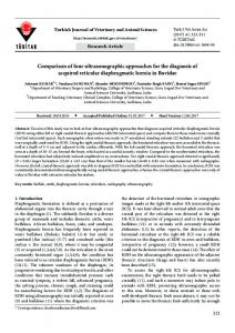 Comparison of four ultrasonographic approaches ... - Tubitak Journals