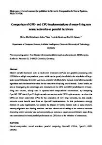 Comparison of GPU- and CPU-implementations of ... - TU Chemnitz