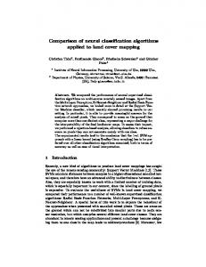 Comparison of neural classification algorithms