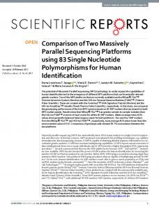 Comparison of Two Massively Parallel Sequencing ... - CyberLeninka