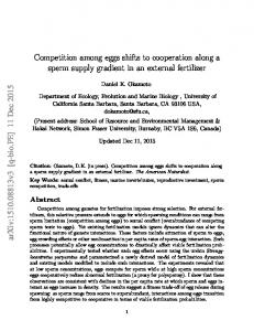 Competition among eggs shifts to cooperation ... - Semantic Scholar