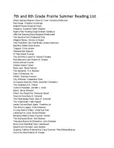 Complete list of books - The Prairie School