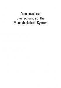 Computational Biomechanics of the Musculoskeletal