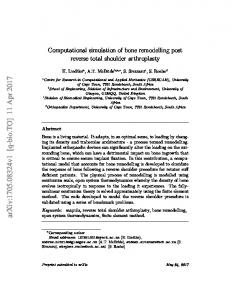 Computational simulation of bone remodelling post reverse total ...