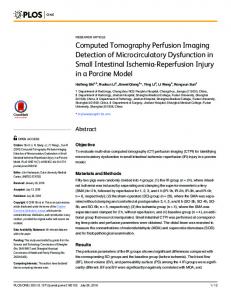 Computed Tomography Perfusion Imaging ... - Semantic Scholar