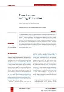 Consciousness and cognitive control