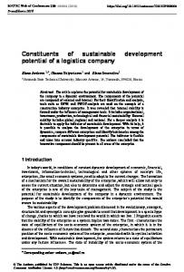 Constituents of sustainable development potential of