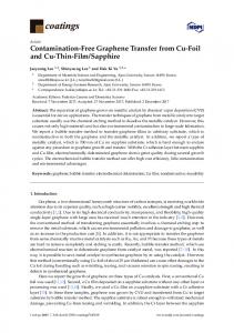 Contamination-Free Graphene Transfer from Cu-Foil and Cu ... - MDPI