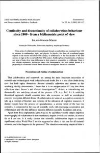 Continuity and discontinuity of collaboration