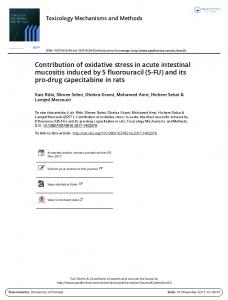 Contribution of oxidative stress in acute intestinal