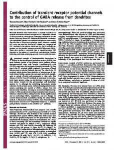 Contribution of transient receptor potential ... - Semantic Scholar