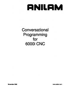 Conversational Programming for 6000i CNC