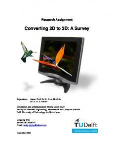 Converting 2D to 3D: A Survey
