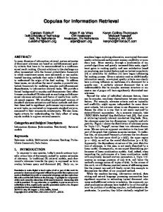 Copulas for Information Retrieval - Semantic Scholar