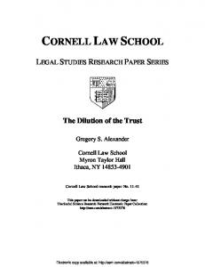 cornell law school - SSRN papers