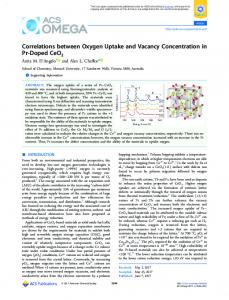 Correlations between Oxygen Uptake and ... - ACS Publications