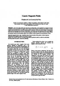 Cosmic Magnetic Fields - arXiv