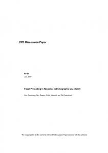 CPB Discussion Paper