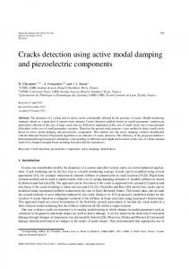 Cracks detection using active modal damping and piezoelectric