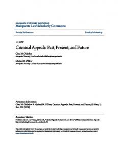 Criminal Appeals: Past, Present, and Future