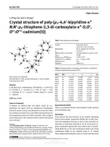 Crystal structure of poly