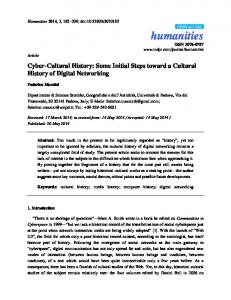 Cyber-Cultural History - MDPIhttps://www.researchgate.net/...History...History.../Cyber-Cultural-History-Some-Initial-S...