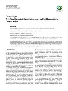 Dataset Paper A 10-Year Dataset of Basic Meteorology and ... - Hindawi