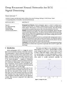 Deep Recurrent Neural Networks for ECG Signal Denoising