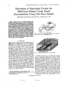 Derivation of equivalent circuits for multilayer printed ... - IEEE Xplore