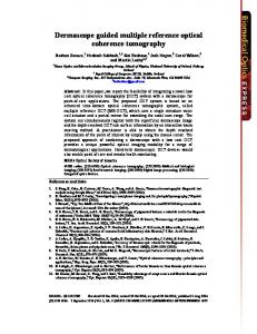 Dermascope guided multiple reference optical ... - OSA Publishing
