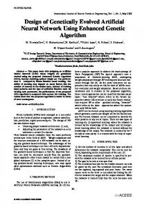 Design of Genetically Evolved Artificial Neural Network Using ...