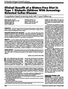 Detected Celiac Disease - Diabetes Care - American Diabetes ...