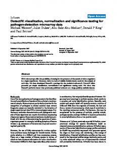 DetectiV: visualization, normalization and significance ... - Springer Link