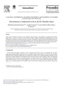 Determinants of Undeclared Work in the EU Member ... - Science Direct