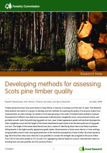 Developing methods for assessing Scots pine timber quality - Forestry ...