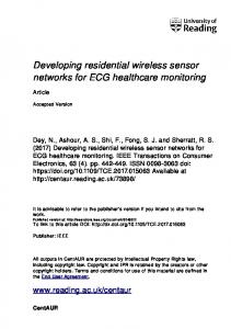 Developing residential wireless sensor networks for