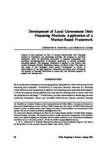 Development of Local Government Debt Financing Markets - SSRN