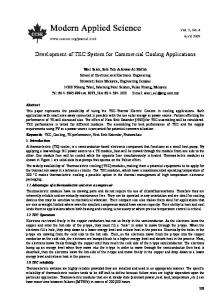Development of TEC System for Commercial Cooling Applications