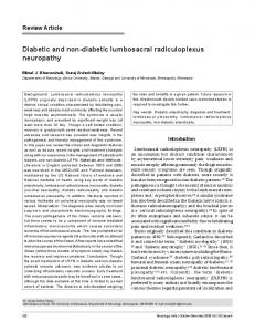 Diabetic and non-diabetic lumbosacral radiculoplexus neuropathy