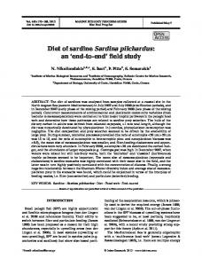 Diet of sardine Sardina pilchardus: an 'end-to-end'field study