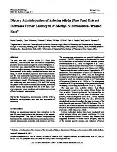 Dietary Administration of Asimina triloba (Paw Paw) - ENCOGNITIVE ...