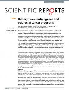 Dietary flavonoids, lignans and colorectal cancer ...