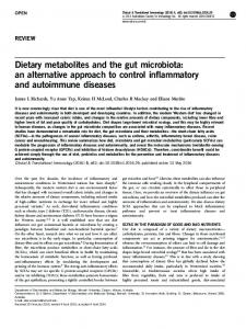 Dietary metabolites and the gut microbiota: an