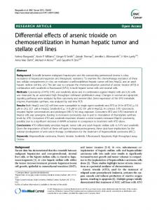 Differential effects of arsenic trioxide on ... - BioMedSearch