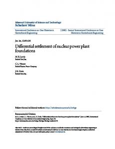 Differential settlement of nuclear power plant ...