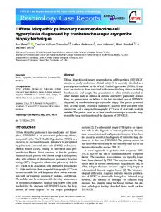 Diffuse Idiopathic Pulmonary Neuroendocrine Cell ... - Semantic Scholar