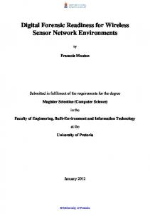 Digital Forensic Readiness for Wireless Sensor Network Environments