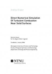 Direct Numerical Simulation Of Turbulent Combustion Near ... - Core