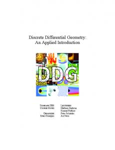 Discrete Differential Geometry - TAUBIN GROUP @ Brown