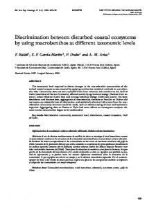 Discrimination between disturbed coastal ecosystems by ... - CiteSeerX